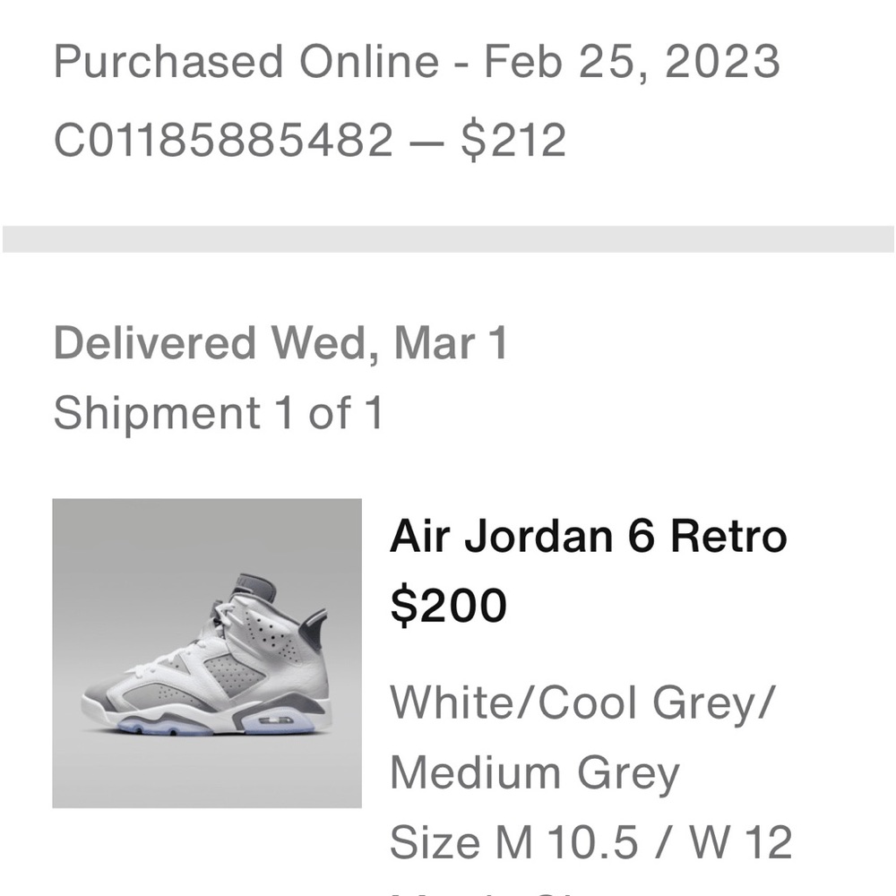Air Jordan 6 cool grey - Picture 10 of 10
